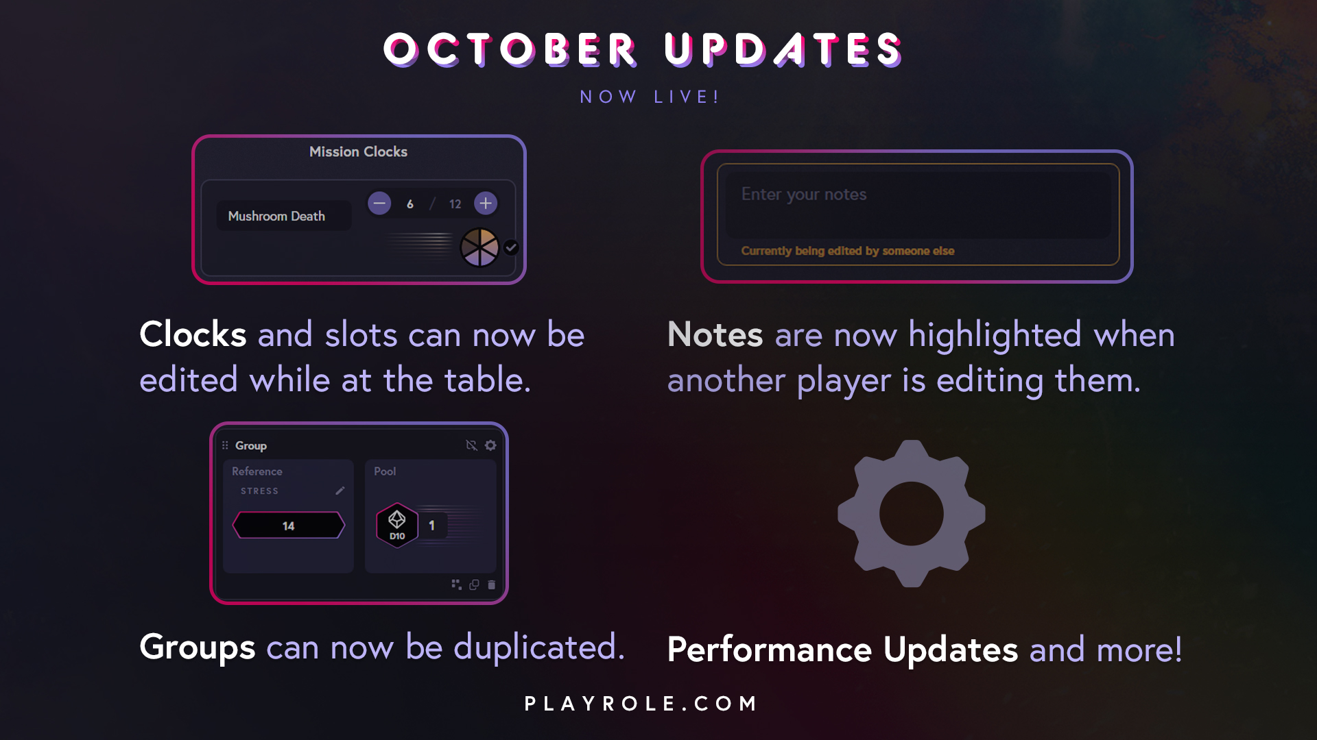Live Roles Update October Updates! โ Role